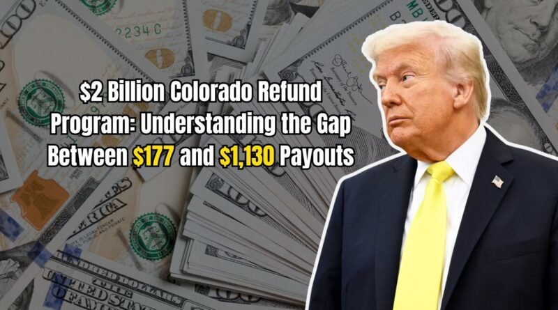 $2 Billion Colorado Refund Program: Understanding the Gap Between $177 and $1,130 Payouts